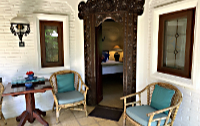 Front door of the cottage