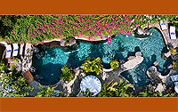 Aerial shot of pool